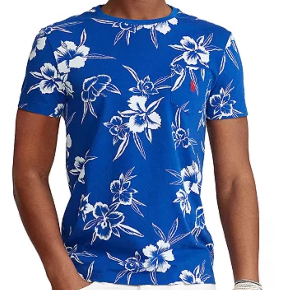 Men’s Classic Fit Floral Jersey T-Shirt size M